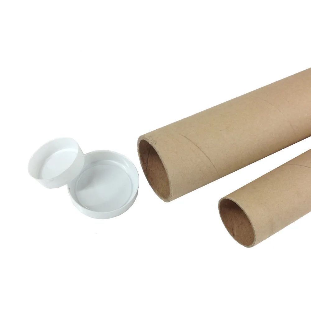 Postal mailing shipping tube with plastic plug