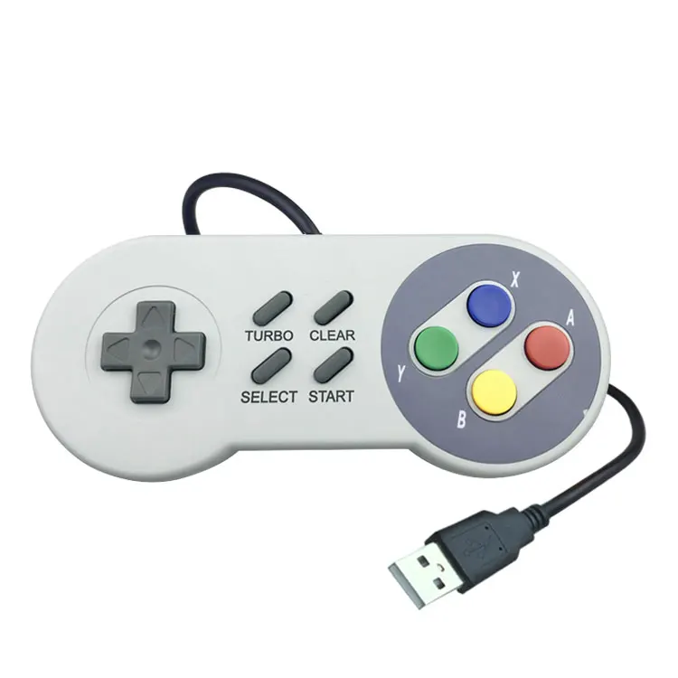 New sale gamepad Mini wired portable game console for gameboy play SNES joystick USB controller