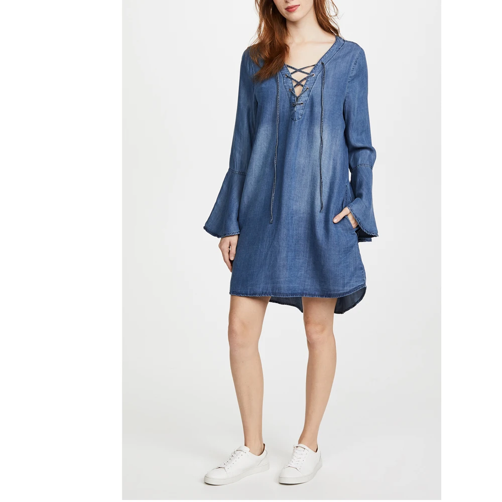 Denim Cotton Jean Tunic Dress