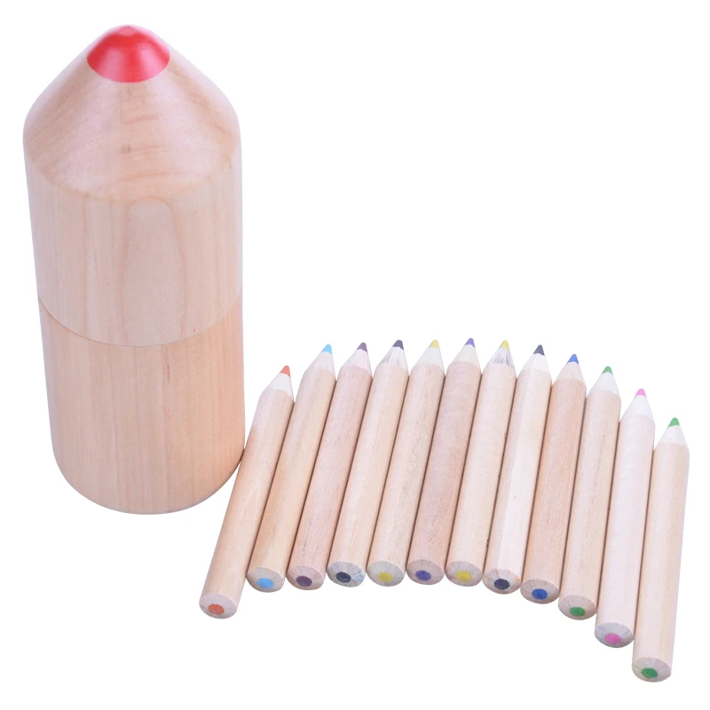 Custom mini short color pencil for kids color pencil set pack