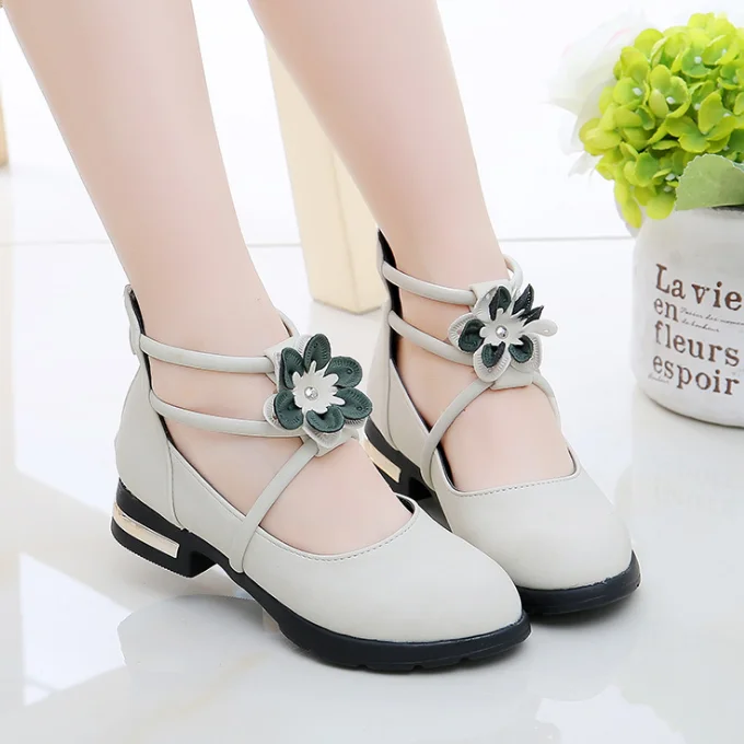 
YY10101S China shoes supplier kids high heel shoes girls dress sweet roman shoes 
