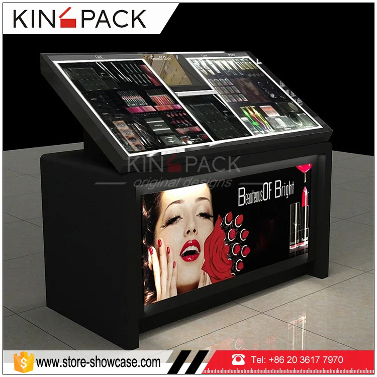 New arrival with high quality acrylic cosmetic display stand cosmetic counter