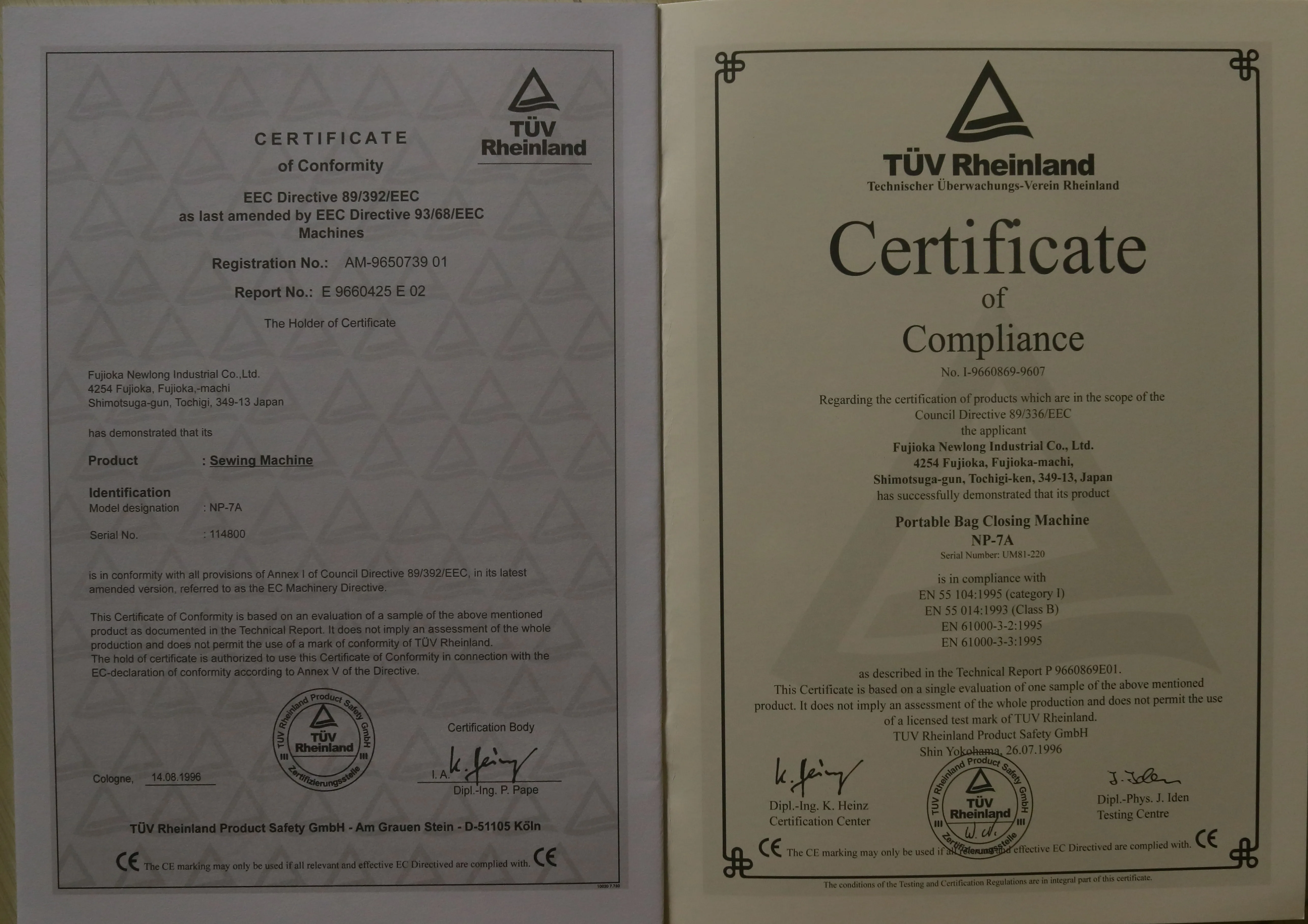 JAPANESE portable electric NLI NEWLONG NP-7 bag sewing machine