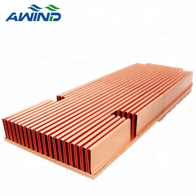 High Power 300watt 500w Shenzhen Pure Copper Heatsink Plate Flexible Folded Fin Heat Sink for LED Strip Light 300mm