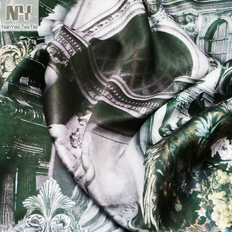 Nanyee Textile Stone Carving Sculpture Prints Western Theme Fabric