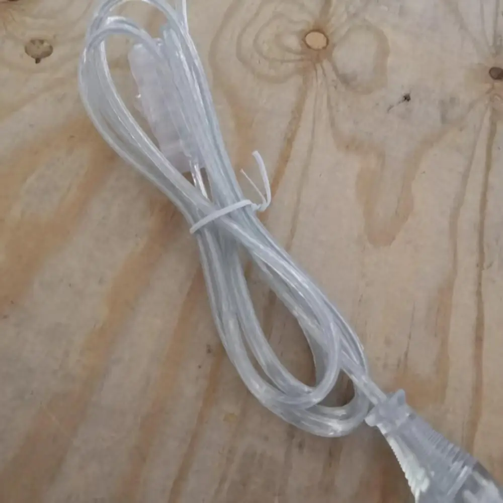 eu type switch cord in transparent color/ eu cord with on off switch