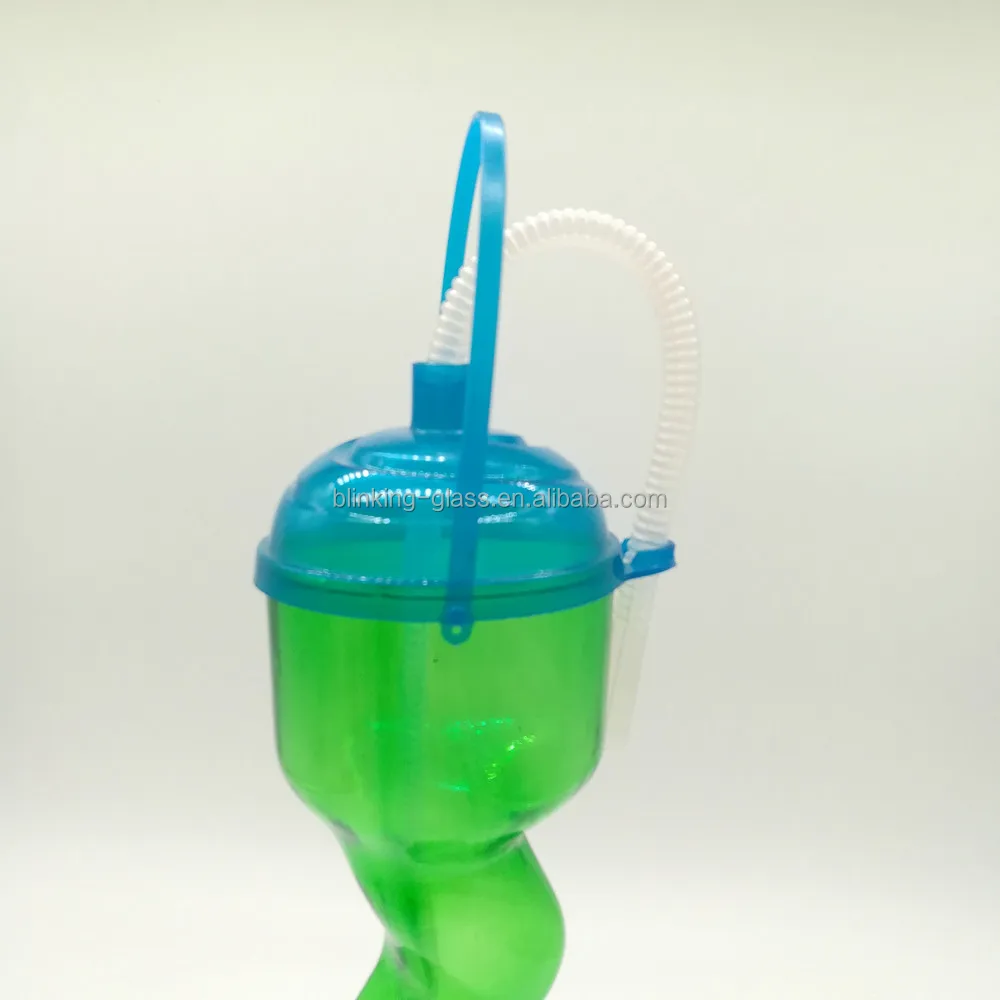 Plastic twisted water bottle