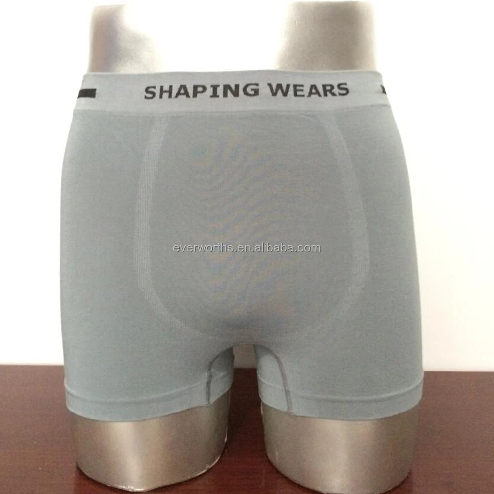 Mens seamless microfiber nylon spandex boxer shorts