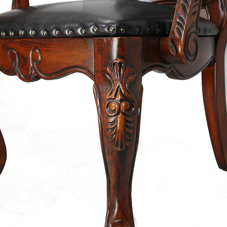  Торговая марка брендовый дизайн роскошный деревянный обеденный стул кожаный для офиса на заказ