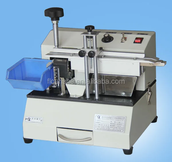
Bulk or tube packaged capacitor lead cutting machine Loose component lead cutting machine 