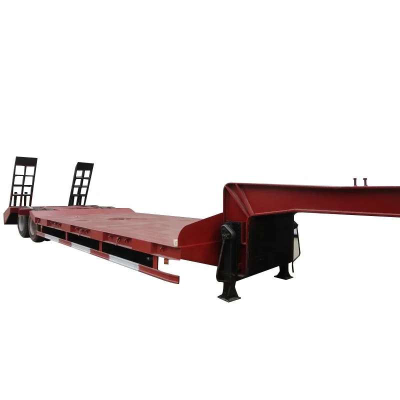 3axles low bed truck trailer low bed truck semi trailer lowboy semi-trailer for sale