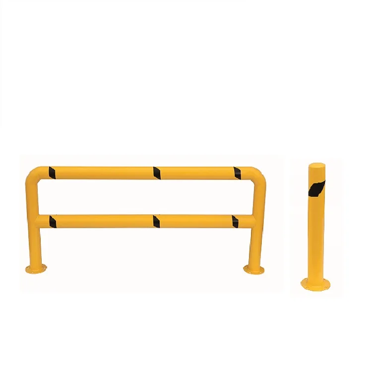 Heavy Duty Yellow Industrial Safety Floor Mounted Pipe Steel Bollards