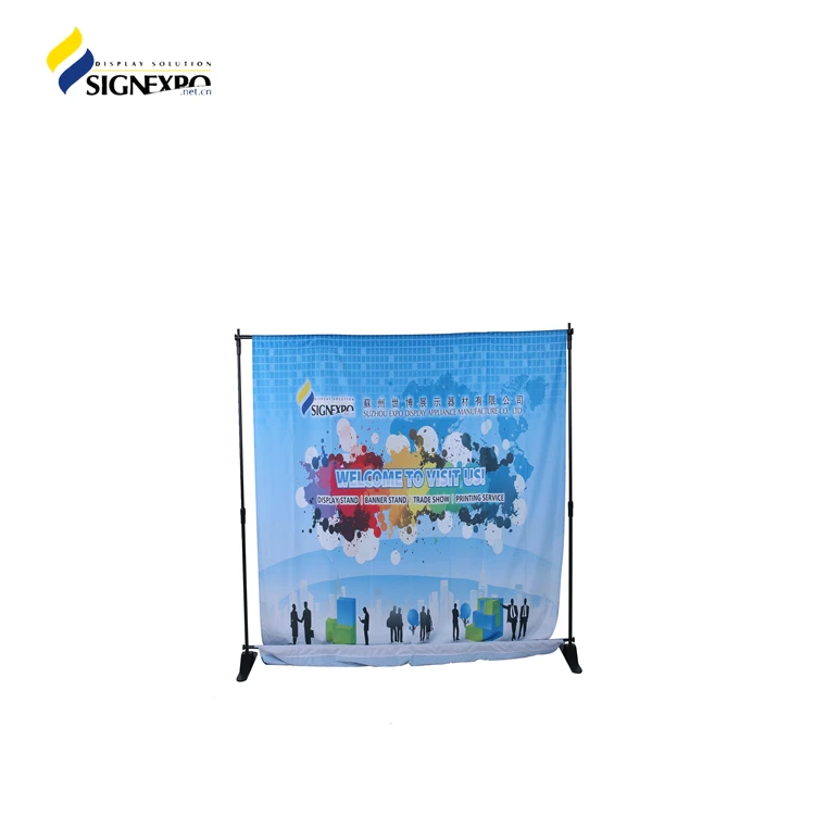 
widely used high quality aluminum outdoor poster advertisement double side flex l roll up stand 