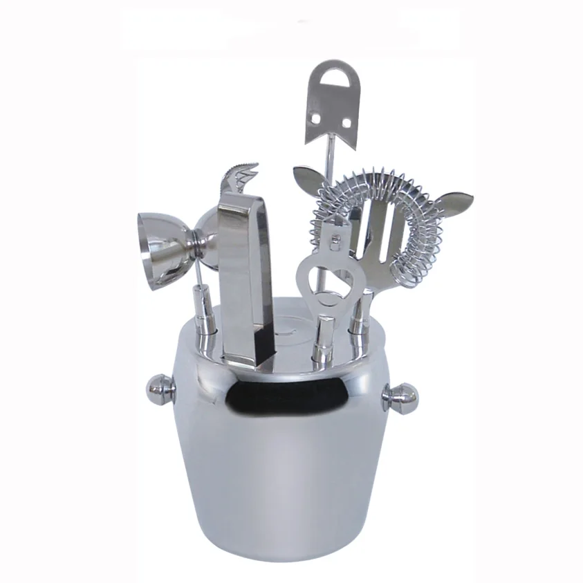 
Food Grade Stainless Steel cocktail set silver wine tool set bartender 