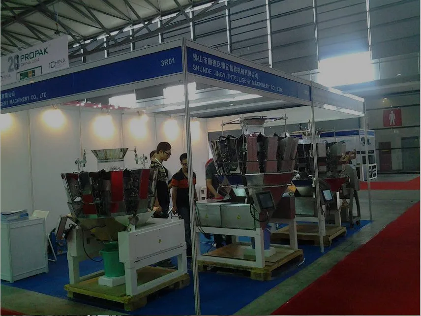 automatic weighing filling and manual bagging system for puffed food