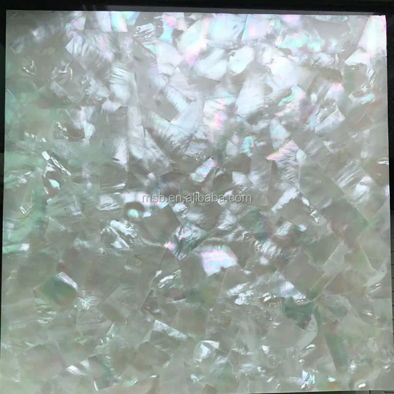 Large Size Whitelip Mother of Pearl Shell Veneer Sheet, 300*300mm Mother of pearl Inlay Material