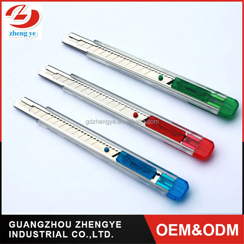 wholesale 9mm mini snap off art paper knife cutter for cutting or DIY