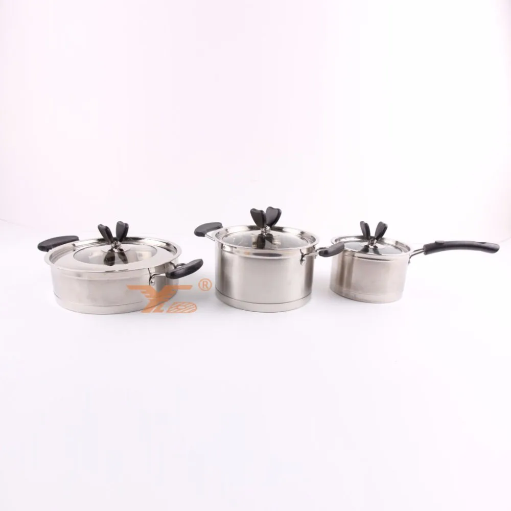Kitchen 6 pcs saucepan stainless steel Casserole Set