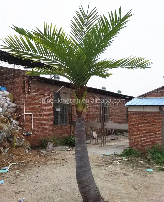 LSD-170313022 plastic fake coconut tree branches artificial palm tree leaves artificial coconut tree leaf