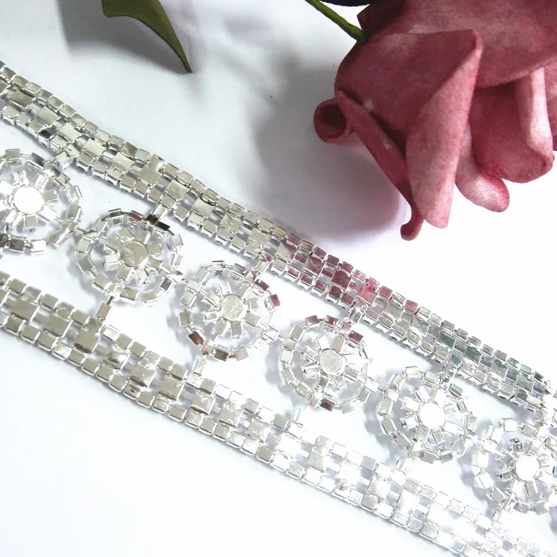 
Big Size Thin Full Rhinestone Crystal Chain Trimming for Wedding 
