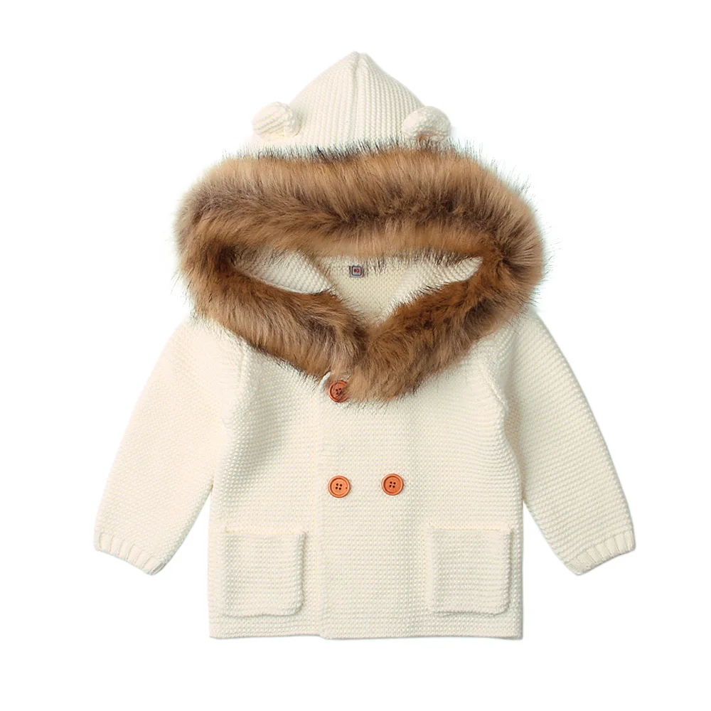KR228 Warm 2018 new design baby winter sweater with buttons