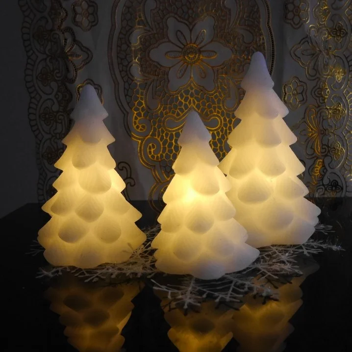 Christmas tree led candles wax