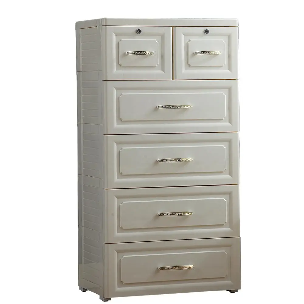 Multi Layers Europe Style Living Room Bedroom Furniture Plastics Storage Drawer