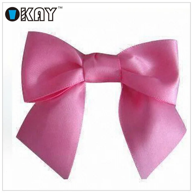 High quality flat ribbon bow with self adhesive tape for gift