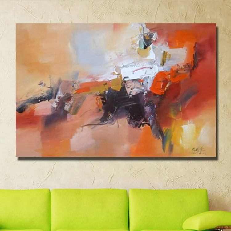 
Abstract Handmade Oil Painting Wall Abstract Art Canvas Fabric Painting Frame 