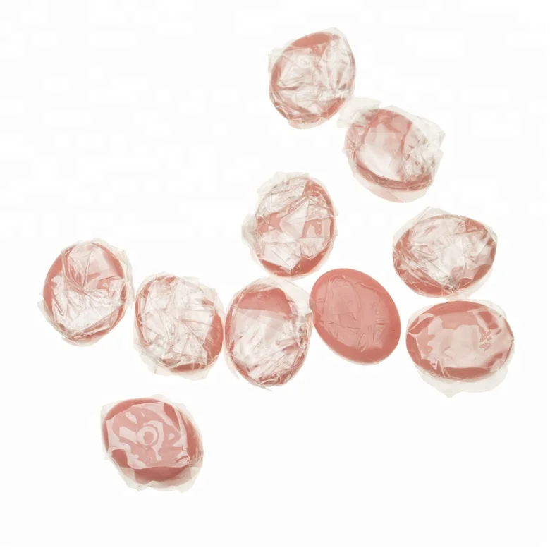 oval shape pink color hard candy supplier