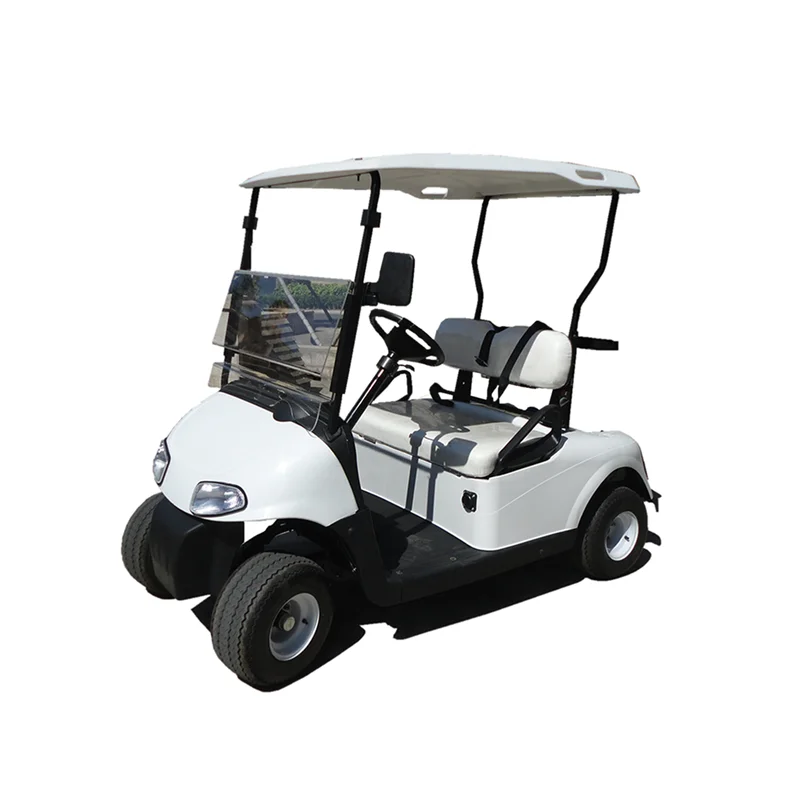 CE approved white color 2 passengers two seats 4 wheels drive 48V 3kw battery powered golf cart for sale