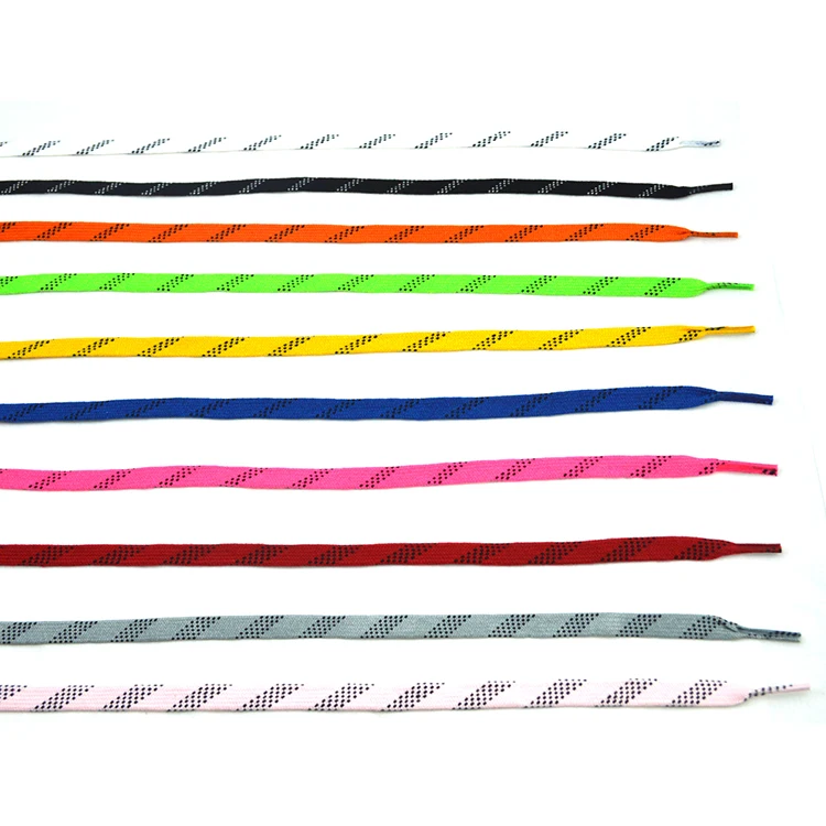 Wholesale Colored Flat Custom Waxed Hockey Skate Shoe Laces