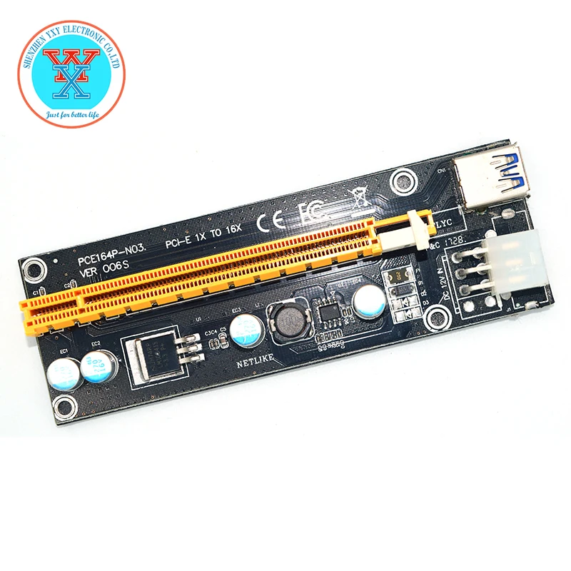 006 S pci-e PCI E Экспресс 1X к 16X Riser Card и USB 3.0 удлинитель