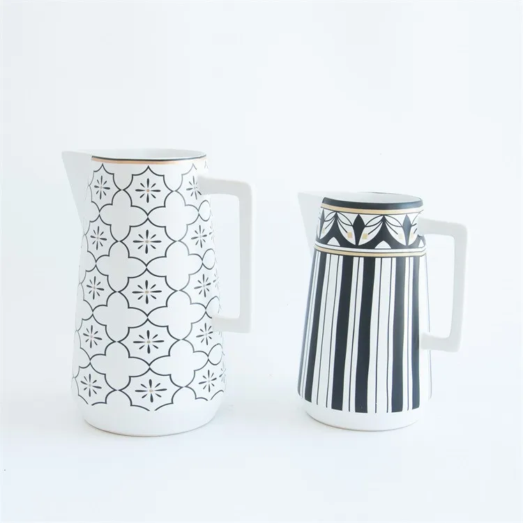 modern style tea jur with cup german porcelain tea set