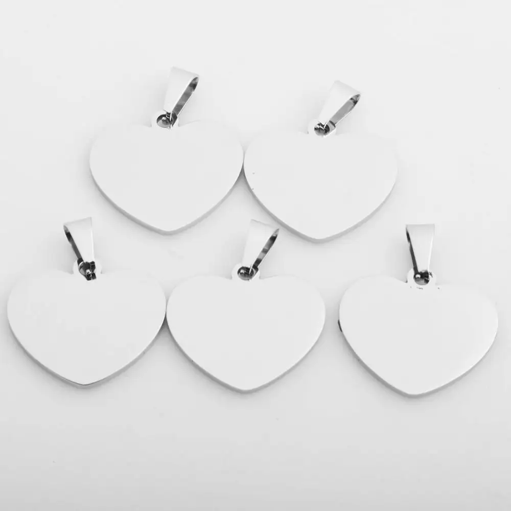 Оптовая продажа DIY ювелирные украшения из нержавеющей стали с логотипом и гравировкой сердца
