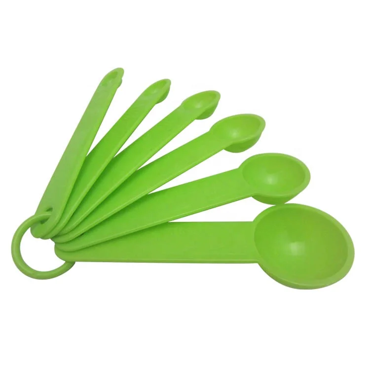 
Wholesale Good Quality Food Grade 6pcs Plastic Measuring Spoons 