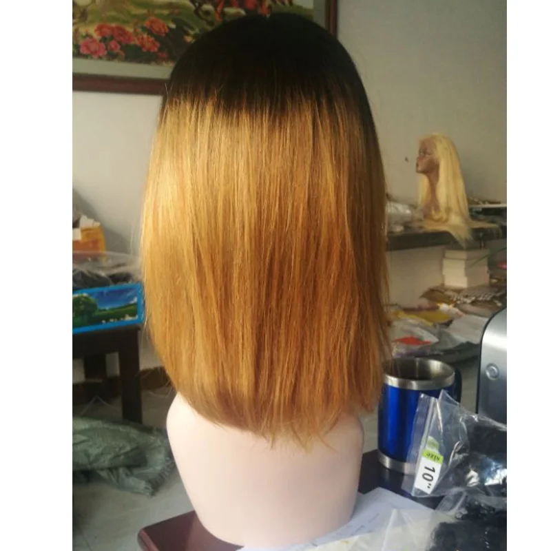 
Sonice human hair ombre 1b 30 bob wig tangle free yes brazilian virgin hair ombre lace front wig 