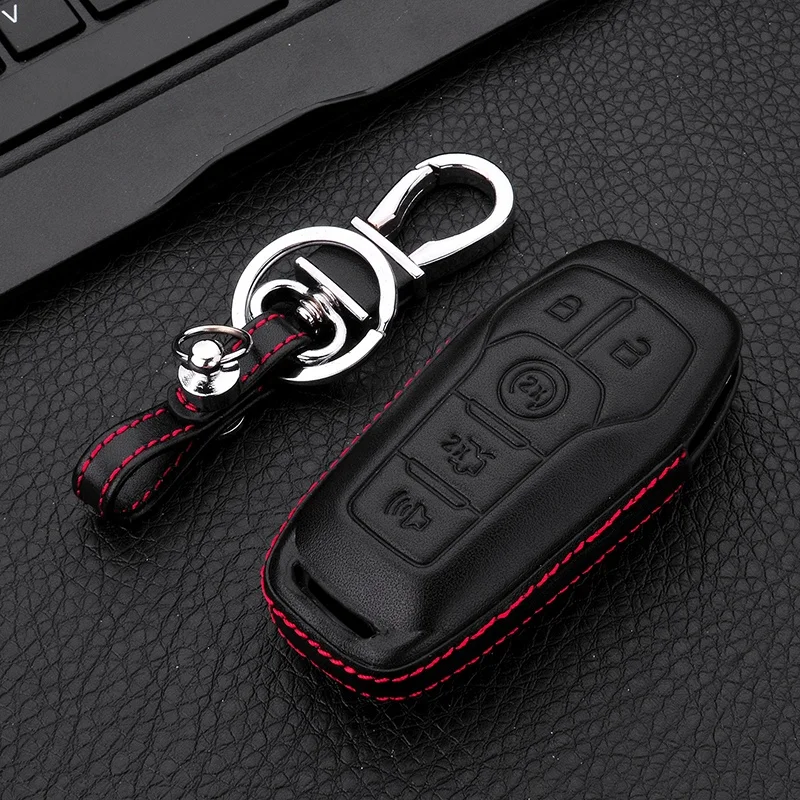 
4d heat setting Design Key Fob Cover Case protector Edge F150 Explorer 2015 2016 Mustang MKZ MKC MKX M3N-A2 with 5 Buttons 