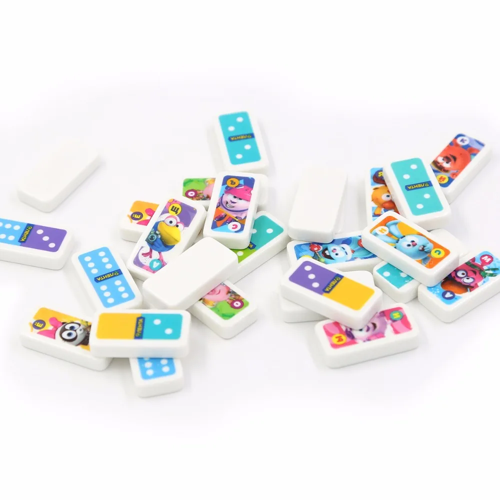 
Wholesale custom popular bulk colored plastic dominoes 100% Authentic Toy 