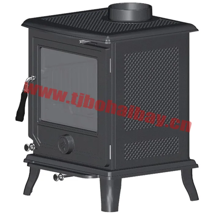 Freestanding wood burning cast iron stove
