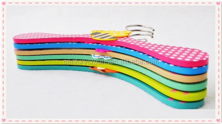 New Design Cartoon cute Wooden hanger for Children Clothes