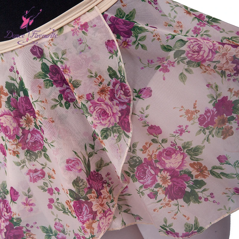 Dance Favourite Adult girls flower chiffon skirts ballet wrap skirt 01D0022