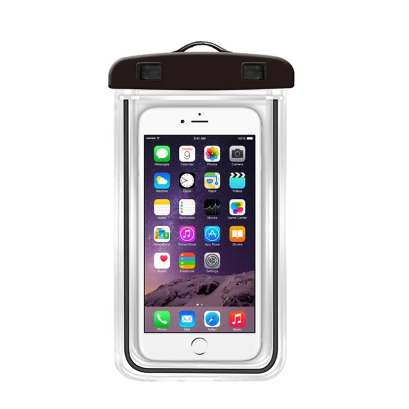 Заводская Полностью герметичная Водонепроницаемая светящаяся сухая сумка чехол Универсальная Прозрачная ПВХ сумка для мобильного телефона для плавания рекламный подарок