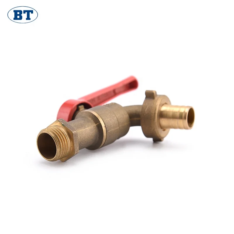 BT2007 Yuhuan brass low prices water ball bibcock taps indian supplier faucet