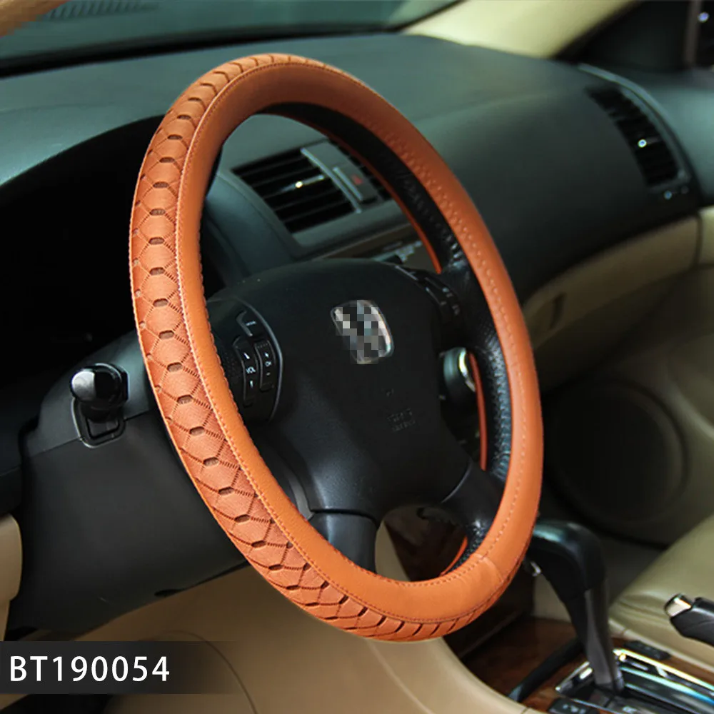 
Fabric with Leather Steering Wheel Cover For Cars BMW E46 Interior Accessories 