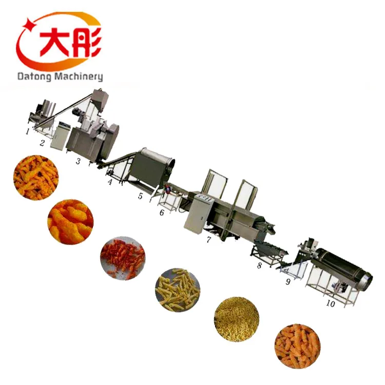 Factory wholesale kurkure corn curls snack extruder food jinan puffs machinery