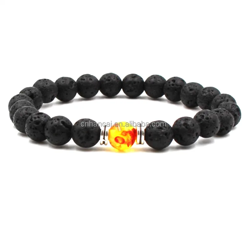 New 7 Chakra Bracelet Men Black Lava Healing Balance Beads Reiki Buddha Prayer Tiger Eye Natural Stone Yoga Bracelet For Women