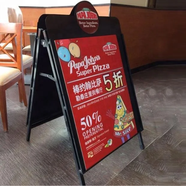 
Outdoor windproof double-sided iron A frame poster vertical billboard kt board display stand 