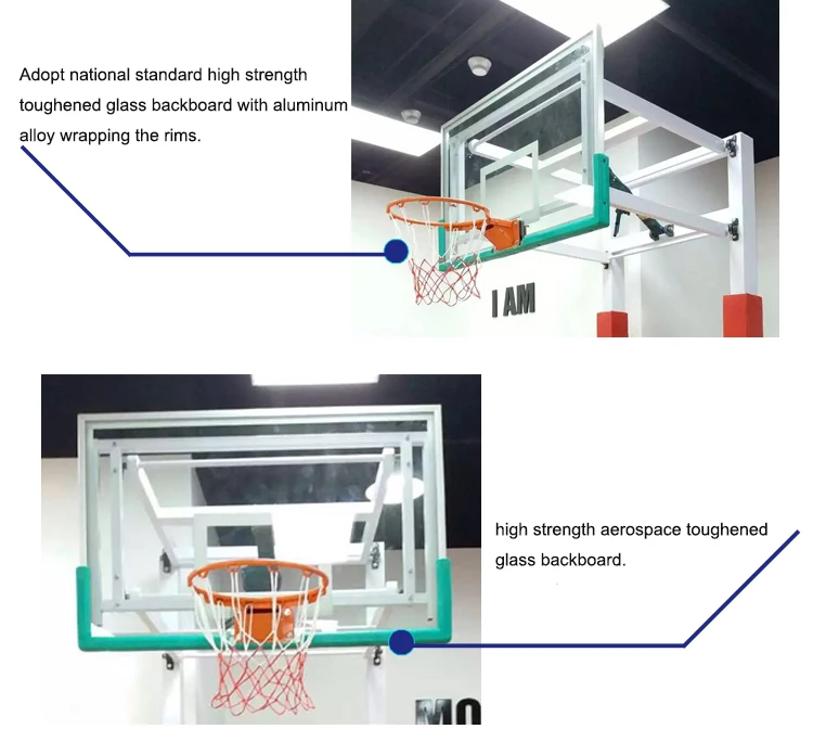 basketball hoop with aluminum frame