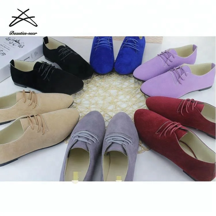 Wholesale custom made casual designer stylish beautiful ladies flat shoes for women suede loafers